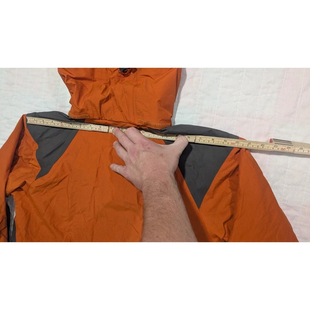 THE NORTH FACE Men's Small Orange Gore-Tex Waterproof Ripstop Rain Jacket Hooded